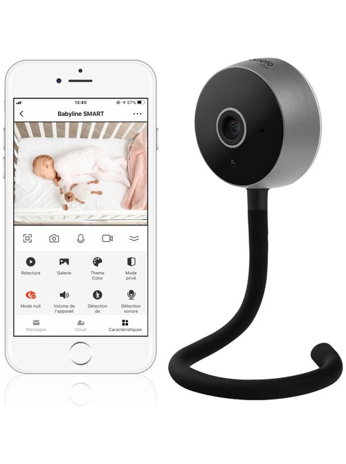 LIONELO Babyline Smart Baby Monitor - HD - WiFi - Audio bidirezionale - Visione notturna - USB - Kiabi
