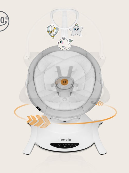 LIONELO Bella 360° Altalena elettrica - Leggera - 12 melodie - 6 modalità - Telecomando - Kiabi