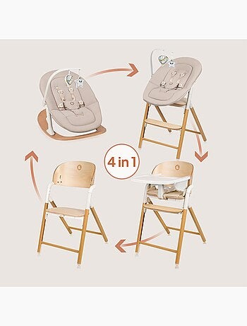 LIONELO Celia 3 in 1 Set seggiolone convertibile - Sdraietta - Fino a 90 kg - Regolazione con una ma