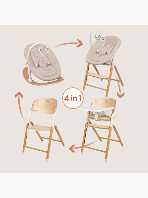 LIONELO Celia 3 in 1 Set seggiolone convertibile - Sdraietta - Fino a 90 kg - Regolazione con una ma - Kiabi