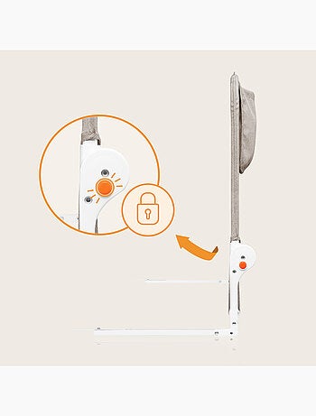LIONELO Hanna Sponda per letto per bambini - 150x65cm - Pieghevole - Protezione anticaduta - Rete tr