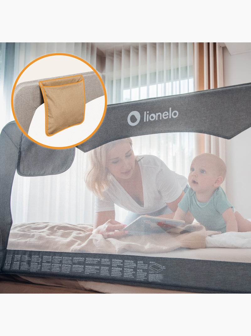 LIONELO Hanna Sponda per letto per bambini - 150x65cm - Pieghevole - Protezione anticaduta - Rete tr Beige - Kiabi