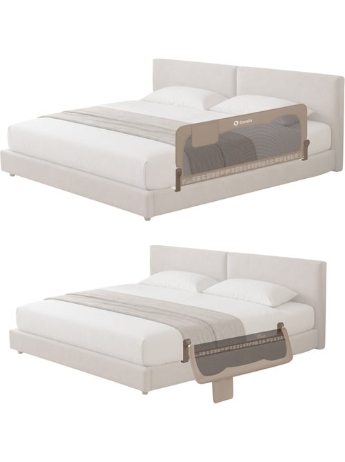 LIONELO Hanna Sponda per letto per bambini - 150x66cm - Pieghevole - Protezione anticaduta - Rete tr - Kiabi LIONELO Hanna Sponda per letto per bambini - 150x66cm - Pieghevole - Protezione anticaduta - Rete tr - Kiabi