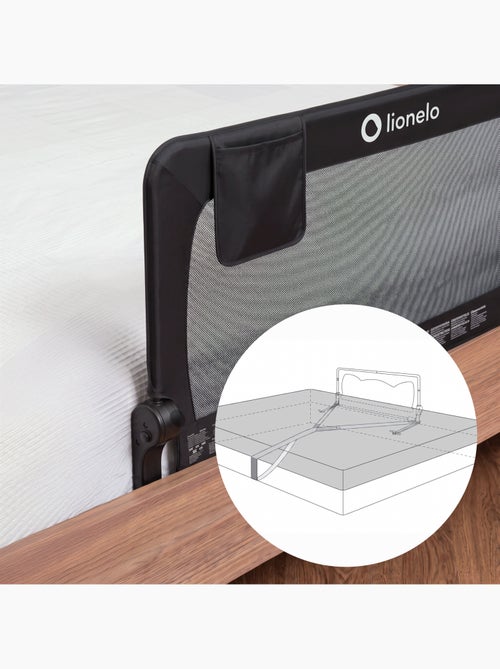 LIONELO Hanna Sponda per letto per bambini - 150x66cm - Pieghevole - Protezione anticaduta - Rete tr - Kiabi LIONELO Hanna Sponda per letto per bambini - 150x66cm - Pieghevole - Protezione anticaduta - Rete tr - Kiabi