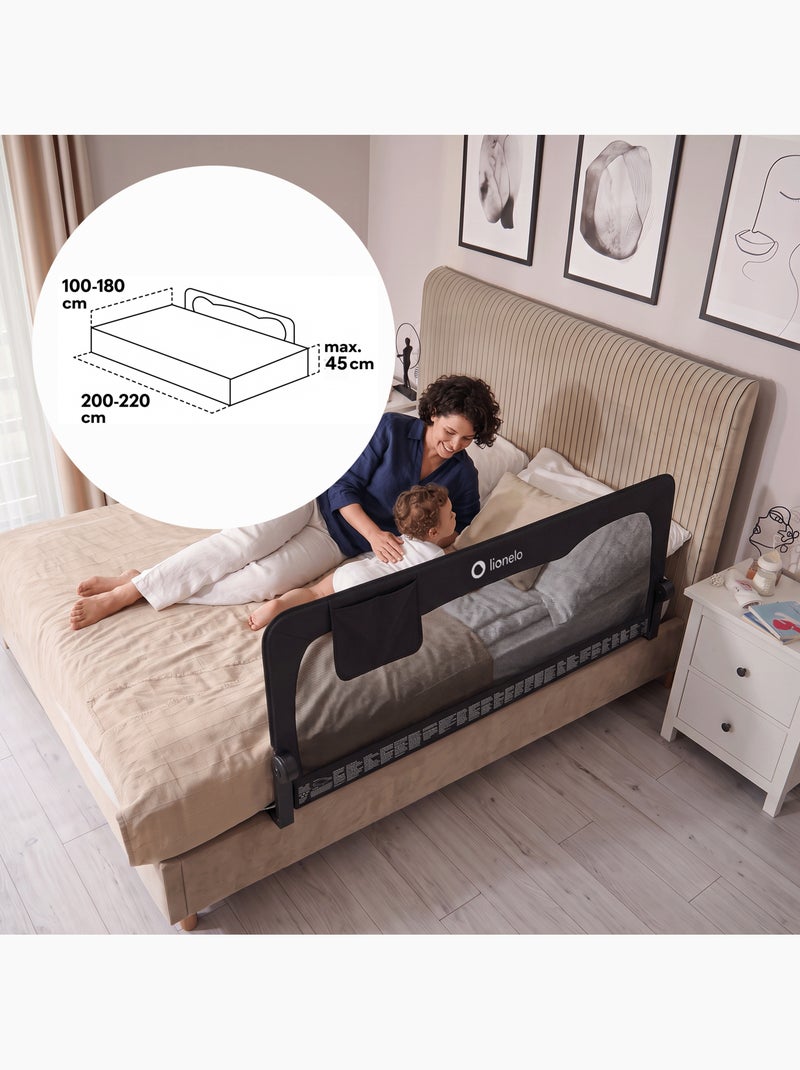 LIONELO Hanna Sponda per letto per bambini - 150x66cm - Pieghevole - Protezione anticaduta - Rete tr Beige - Kiabi