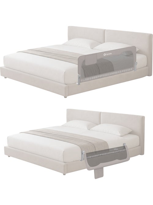 LIONELO Hanna Sponda per letto per bambini - 150x66cm - Pieghevole - Protezione anticaduta - Rete tr - Kiabi LIONELO Hanna Sponda per letto per bambini - 150x66cm - Pieghevole - Protezione anticaduta - Rete tr - Kiabi