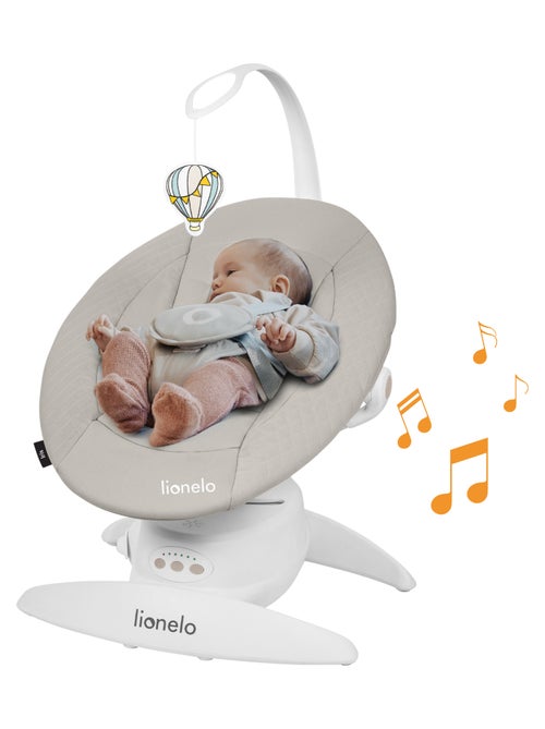 LIONELO Iris 360° Altalena Elettrica - Sdraietta - Leggera - 12 melodie - 3 modalità - 5 velocità - Kiabi