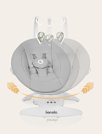 LIONELO Iris 360° Altalena Elettrica - Sdraietta - Leggera - 12 melodie - 3 modalità - 5 velocità