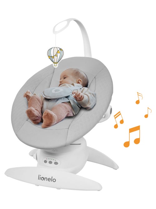 LIONELO Iris 360° Altalena Elettrica - Sdraietta - Leggera - 12 melodie - 3 modalità - 5 velocità - Kiabi