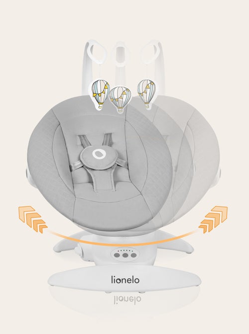 LIONELO Iris 360° Altalena Elettrica - Sdraietta - Leggera - 12 melodie - 3 modalità - 5 velocità - Kiabi