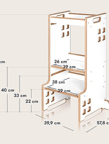 LIONELO Kitchen Helper - Torre di osservazione e apprendimento evolutiva - Montessori - Libreria