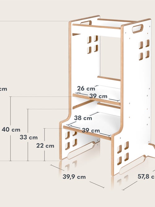 LIONELO Kitchen Helper - Torre di osservazione e apprendimento evolutiva - Montessori - Libreria - Kiabi