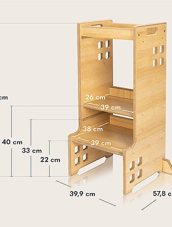 LIONELO Kitchen Helper - Torre di osservazione e apprendimento evolutiva - Montessori - Libreria