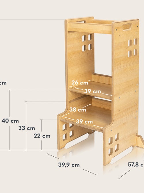 LIONELO Kitchen Helper - Torre di osservazione e apprendimento evolutiva - Montessori - Libreria - Kiabi