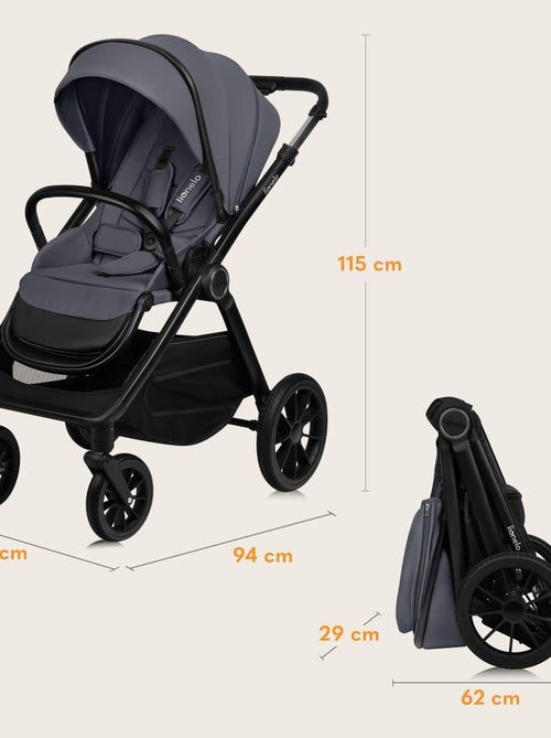 LIONELO Layla 2-in-1 Travel System - Fino a 22 kg - Il sistema da viaggio include passeggino, navice - Kiabi