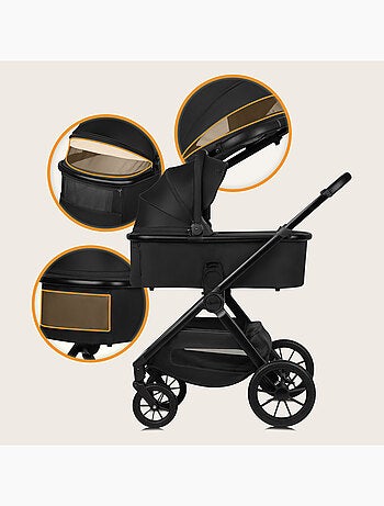 LIONELO Layla 2-in-1 Travel System - Fino a 22 kg - Il sistema da viaggio include passeggino, navice