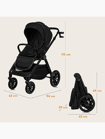 LIONELO Layla 2-in-1 Travel System - Fino a 22 kg - Il sistema da viaggio include passeggino, navice