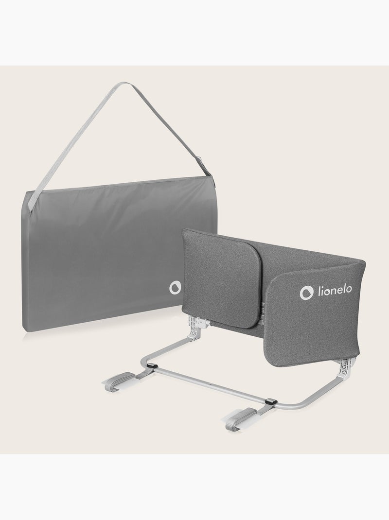 LIONELO Lora Sponda per letto - Pieghevole - Protezione anticaduta - Borsa inclusa Grigio - Kiabi