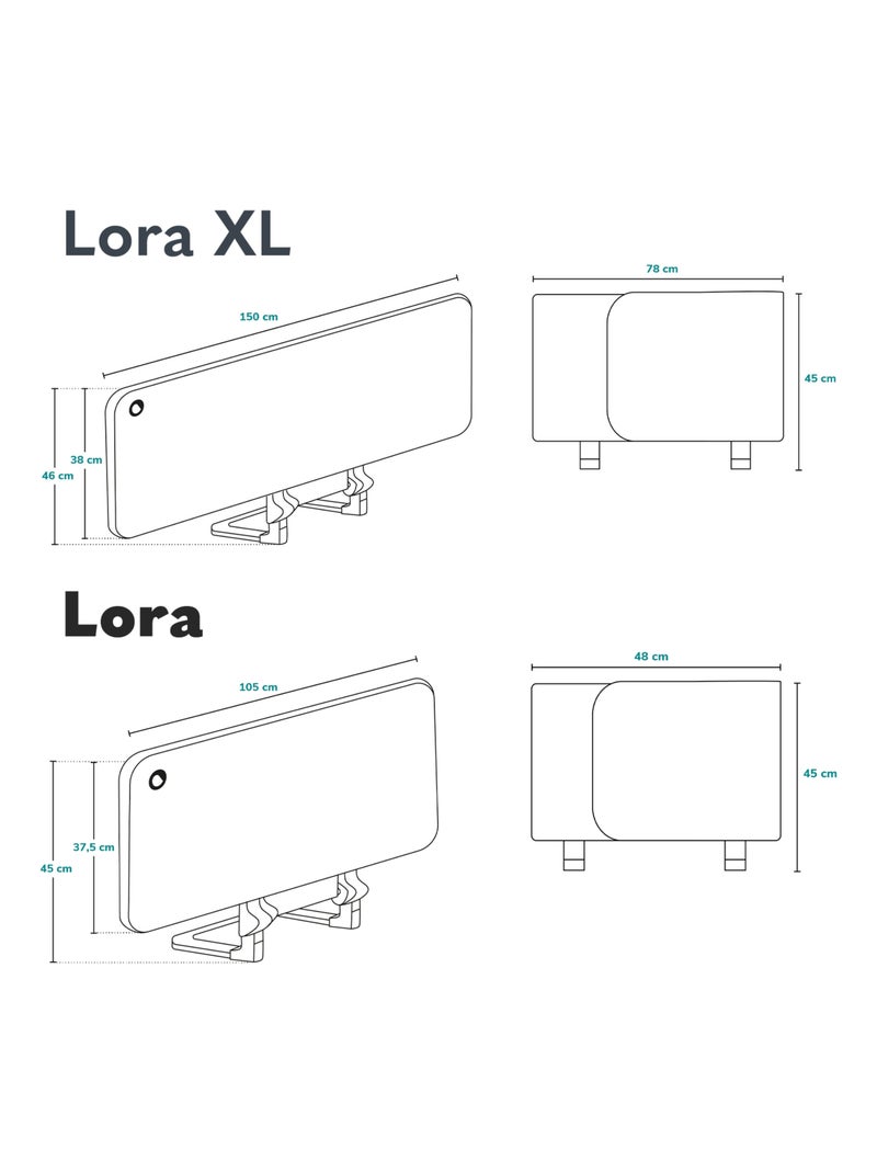 LIONELO Lora Sponda per letto - Pieghevole - Protezione anticaduta - Borsa inclusa Grigio - Kiabi
