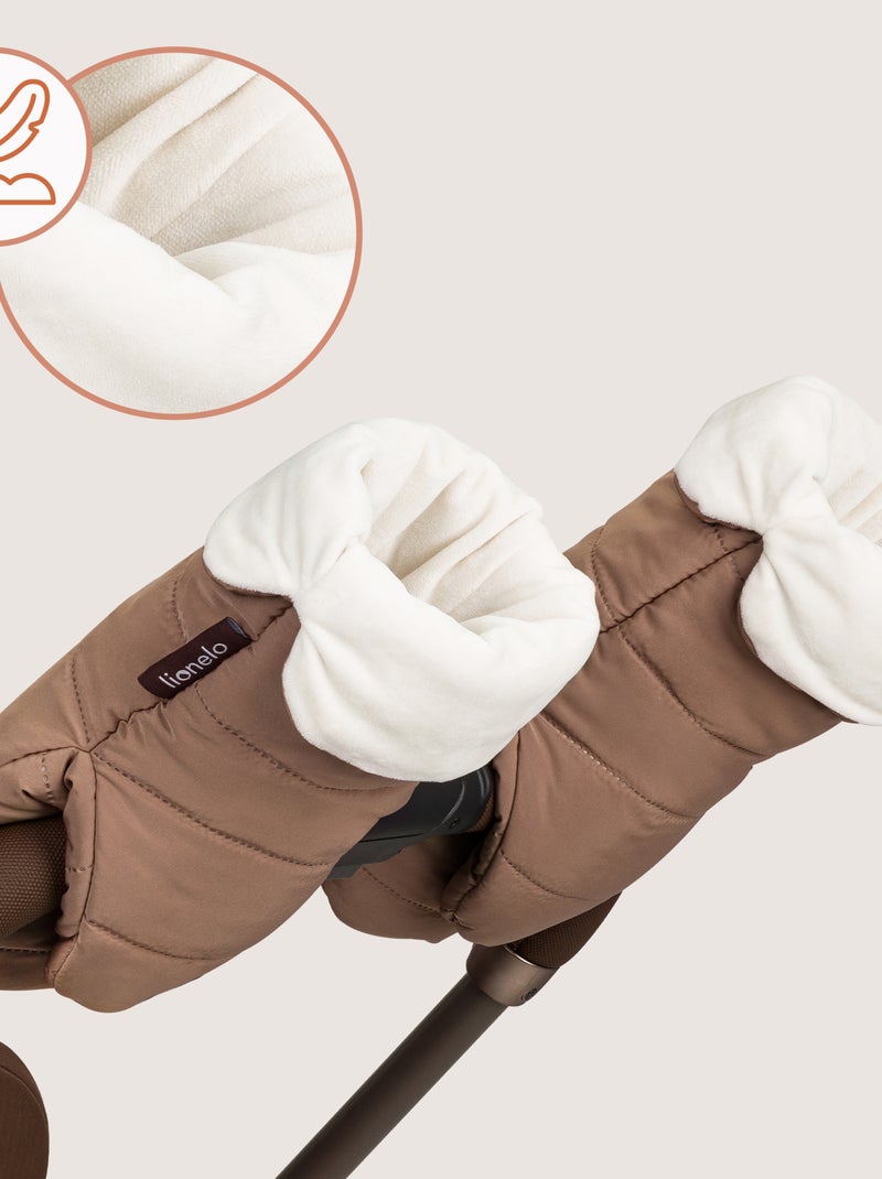 LIONELO Manicotto da Passeggino - Guanto da Passeggino - Universale - Impermeabile Beige - Kiabi