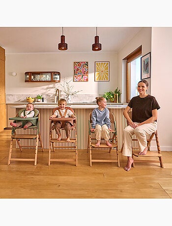 LIONELO Megan Seggiolone 3 in 1 in legno - Fino a 110 kg - Regolabile - Vassoio rimovibile