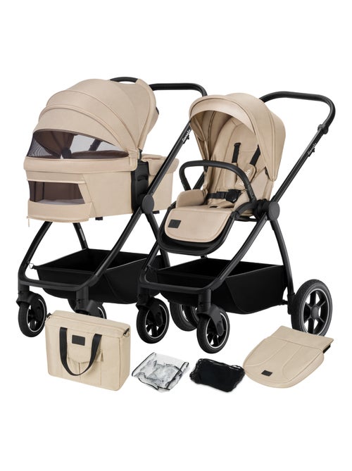 LIONELO Meril 2-in-1 Travel System - Fino a 22 kg - Include passeggino, navicella, borsa e accessori - Kiabi
