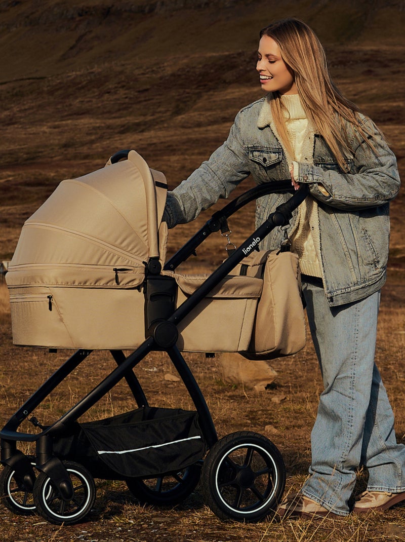 LIONELO Meril 2-in-1 Travel System - Fino a 22 kg - Include passeggino, navicella, borsa e accessori Beige - Kiabi