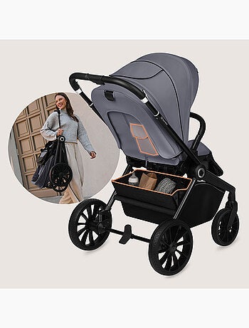 LIONELO Mika Plus 2-in-1 Travel System - Passeggino, navicella, borsa e accessori