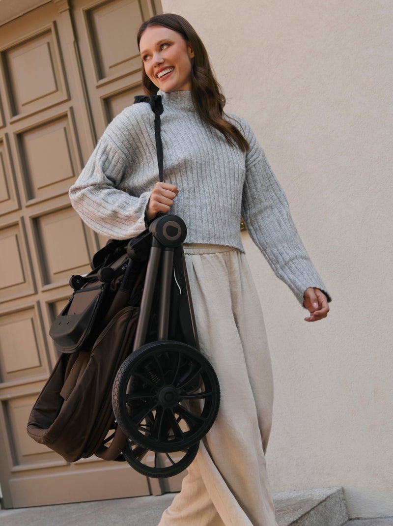 LIONELO Mika Plus 2-in-1 Travel System - Passeggino, navicella, borsa e accessori Marrone cioccolato - Kiabi