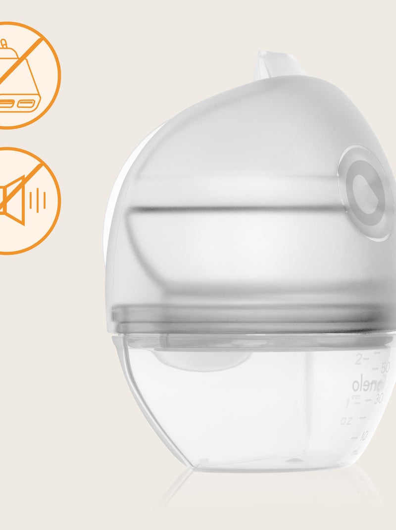 LIONELO Milky 2 in 1 Raccoglitore e Tiralatte - 60 ml - Discreto - Mani libere - Senza BPA Bianco - Kiabi