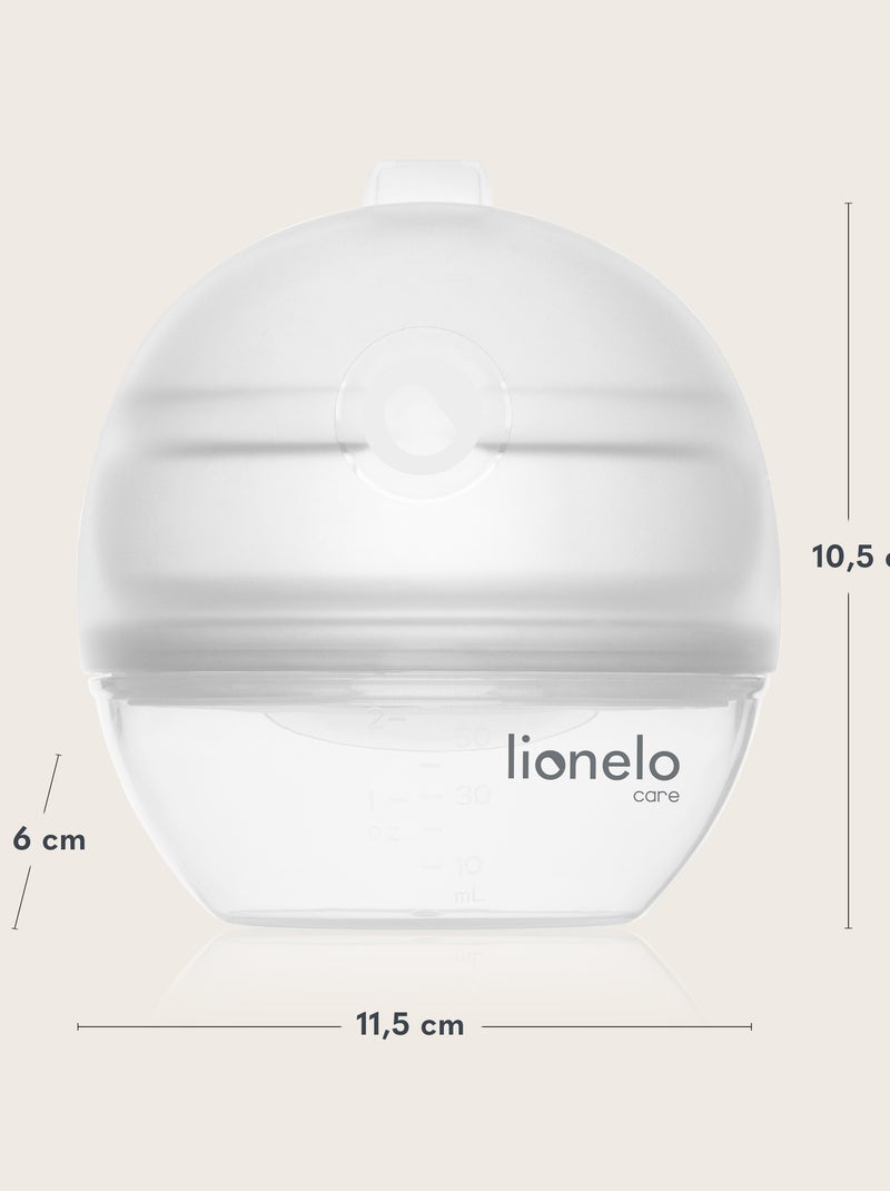 LIONELO Milky 2 in 1 Raccoglitore e Tiralatte - 60 ml - Discreto - Mani libere - Senza BPA Bianco - Kiabi