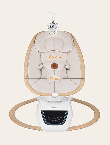 LIONELO Olivia Altalena/Sdraietta Elettrica - 5 Movimenti - 180° - Telecomando - Melodie