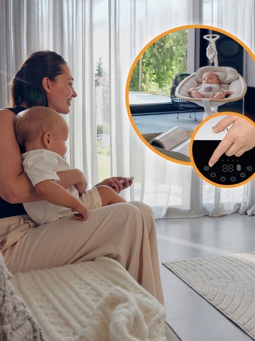 LIONELO Olivia Altalena/Sdraietta Elettrica - 5 Movimenti - 180° - Telecomando - Melodie - Kiabi