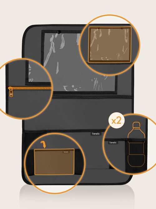 LIONELO Organizer per seggiolino auto 2 in 1 - Tasca trasparente - 5 tasche di diverse dimensioni - Kiabi