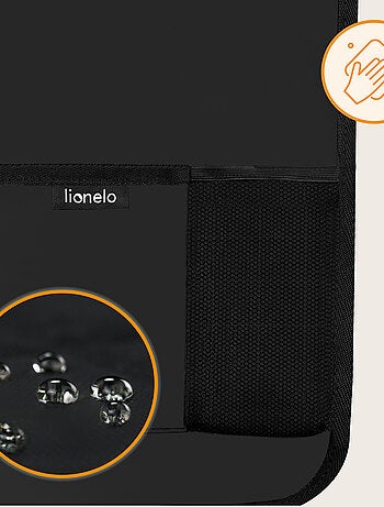 LIONELO Organizer per seggiolino auto 2 in 1 - Tasca trasparente - 5 tasche di diverse dimensioni