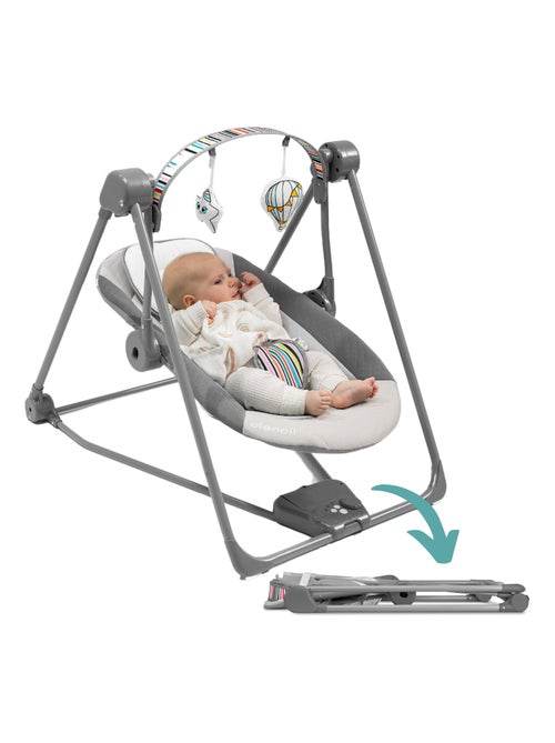 LIONELO Otto Altalena e Sdraietta - Suoni della Natura - 5 Velocità di Oscillazione - Pieghevole Com - Kiabi