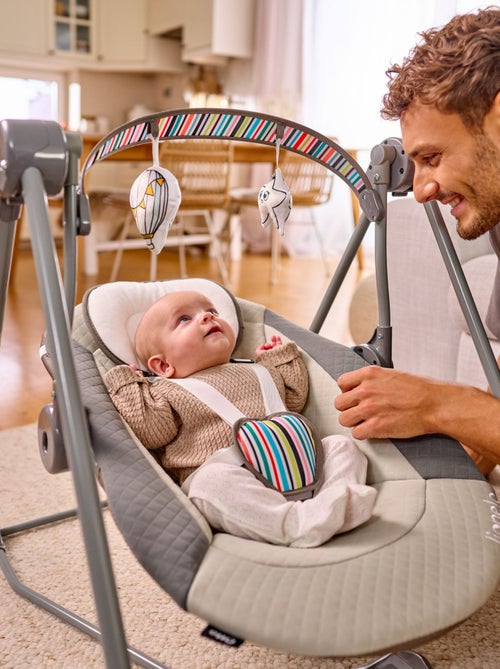 LIONELO Otto Altalena e Sdraietta - Suoni della Natura - 5 Velocità di Oscillazione - Pieghevole Com - Kiabi