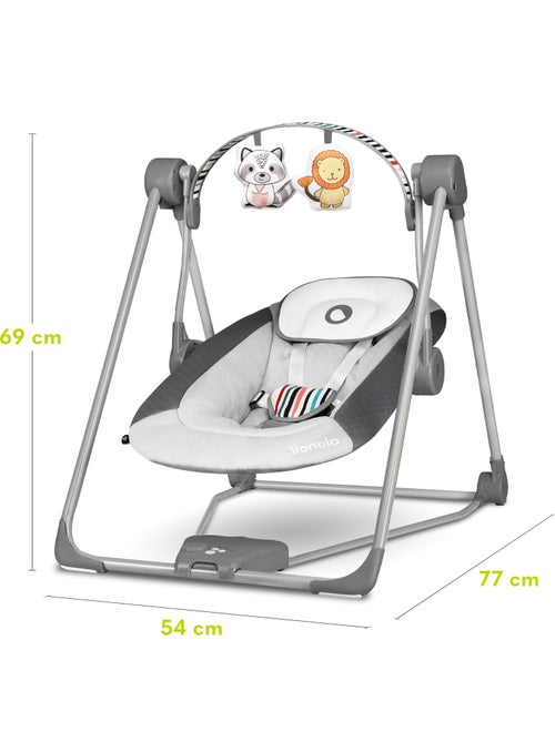 LIONELO Otto Altalena e Sdraietta - Suoni della Natura - 5 Velocità di Oscillazione - Pieghevole Com - Kiabi