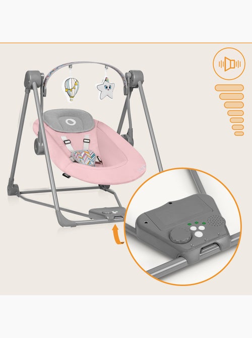 LIONELO Otto Altalena e Sdraietta - Suoni della Natura - 5 Velocità di Oscillazione - Pieghevole Com - Kiabi