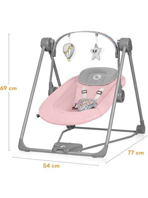 LIONELO Otto Altalena e Sdraietta - Suoni della Natura - 5 Velocità di Oscillazione - Pieghevole Com - Kiabi