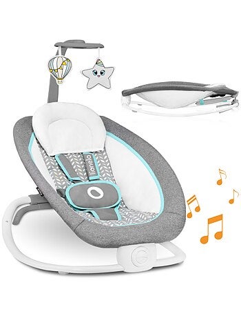 LIONELO Pascal Baby Swing/Bouncer - 12 melodie - Vibrazioni - Pieghevole compatto
