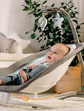 LIONELO Pascal Baby Swing/Bouncer - 12 melodie - Vibrazioni - Pieghevole compatto