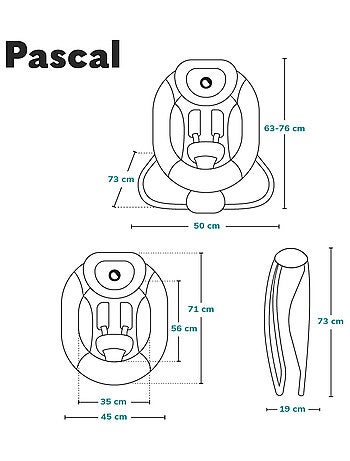 LIONELO Pascal Baby Swing/Bouncer - 12 melodie - Vibrazioni - Pieghevole compatto