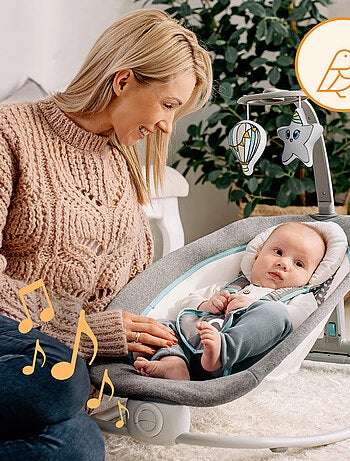 LIONELO Pascal Baby Swing/Bouncer - 12 melodie - Vibrazioni - Pieghevole compatto