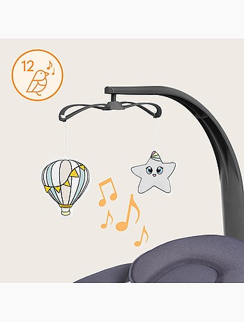 LIONELO Ralf - Sdraietta e altalena elettrica per bambini - Telecomando - 5 velocità di oscillazione