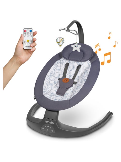 LIONELO Ralf - Sdraietta e altalena elettrica per bambini - Telecomando - 5 velocità di oscillazione - Kiabi