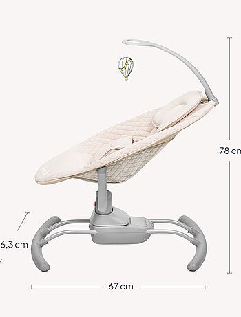 LIONELO Rio Sdraietta e altalena elettrica per bambini - Telecomando - 3 velocità di oscillazione