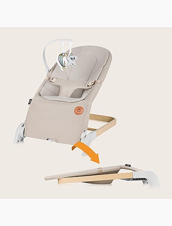 LIONELO Sdraietta a dondolo lilla - Pieghevole - Tessuto di bambù - Movimento naturale