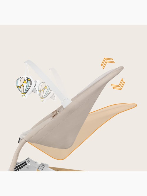 LIONELO Sdraietta a dondolo lilla - Pieghevole - Tessuto di bambù - Movimento naturale - Kiabi