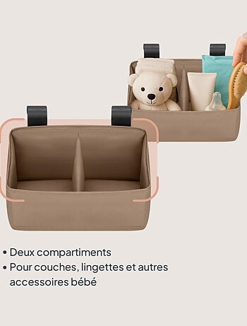 LIONELO Sidepocket Organizer da appendere per culla - Contenitore per pannolini - Cestino